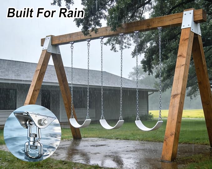 Yose Porch Swing Hanging Kit Heavy Duty 1000lbs Stainless Steel, Easy to Install Swing Hardware with Ceiling Hooks and Hammock Hooks, Complete Swing Set Accessories for Indoor Outdoor Patio Garage