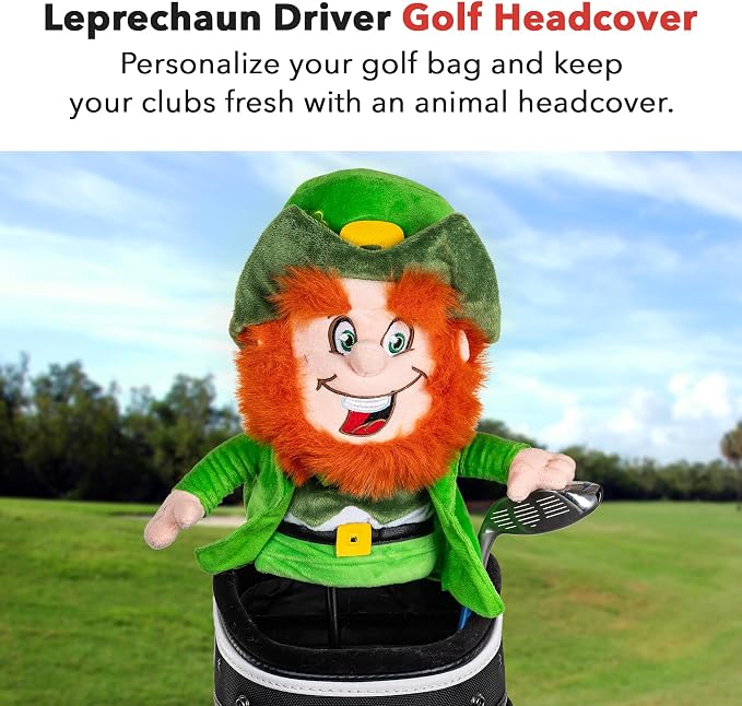 Daphne's Headcovers Leprechaun Driver Headcover | Premium Driver Headcovers | Funny Golf Club Covers | Stylish Protection for Your Clubs | Men's Golf Gear | Driver Headcover for Men and Women