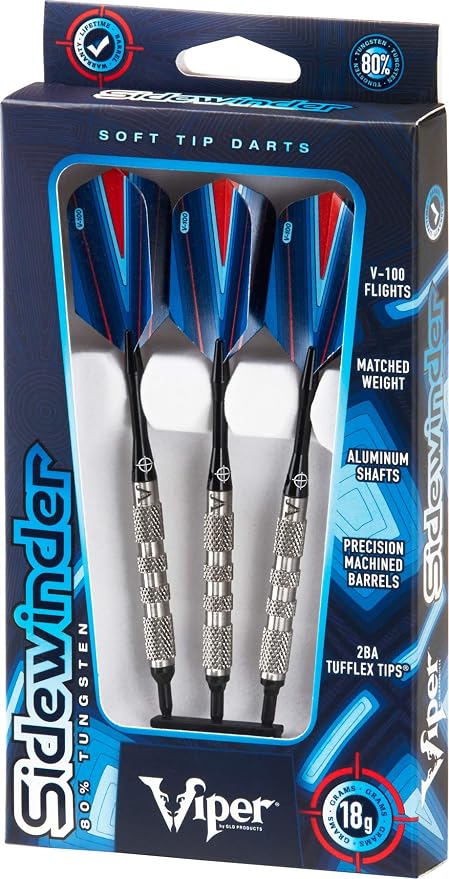 Viper Sidewinder 80% Tungsten Soft Tip Darts, 18 Grams
