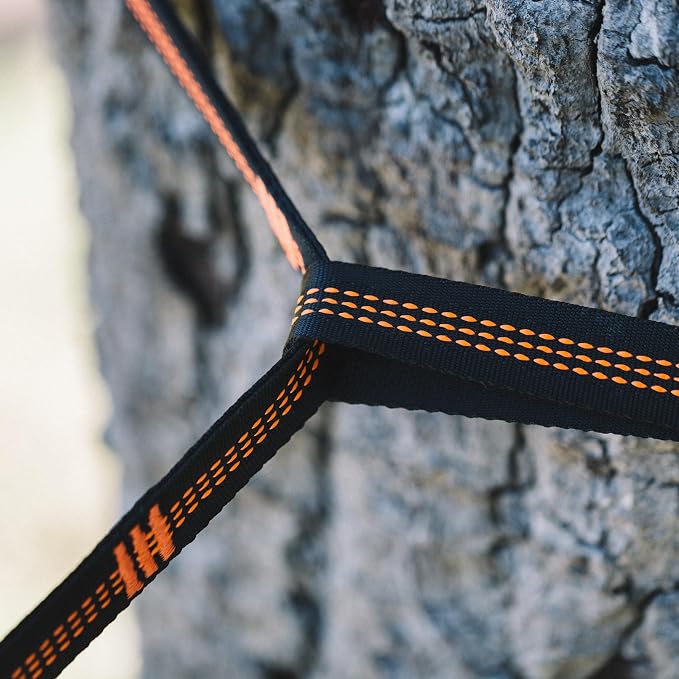 Wise Owl Outfitters Hammock Straps for Trees – 10ft Heavy-Duty Tree Hanging Kit with Carabiners, 38 Loops & Hooks – Essential Hammock Accessories for Camping