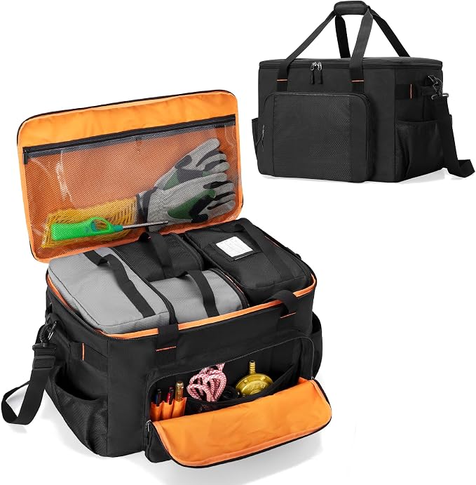 GRAOSO Camping Organizers and Storage, 4 Pcs Camping Packing Cubes with Carrying Bag for Easy Storage and Transport, 5-in-one Tactical Bag with Hard Bottom, Patented Design