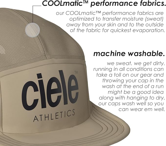 Ciele Athletics GOCap - Premium Washable Moisture Wicking Hat with Sun Protection, 5-Panel Knit Running Hat