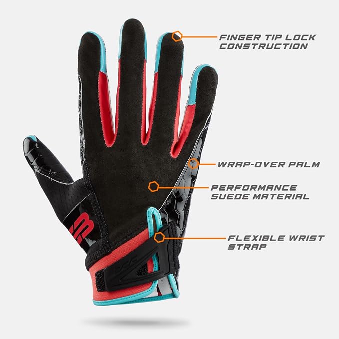 Grip Boost DNA 2.0 Football Gloves with Engineered Stick - Adult Sizes