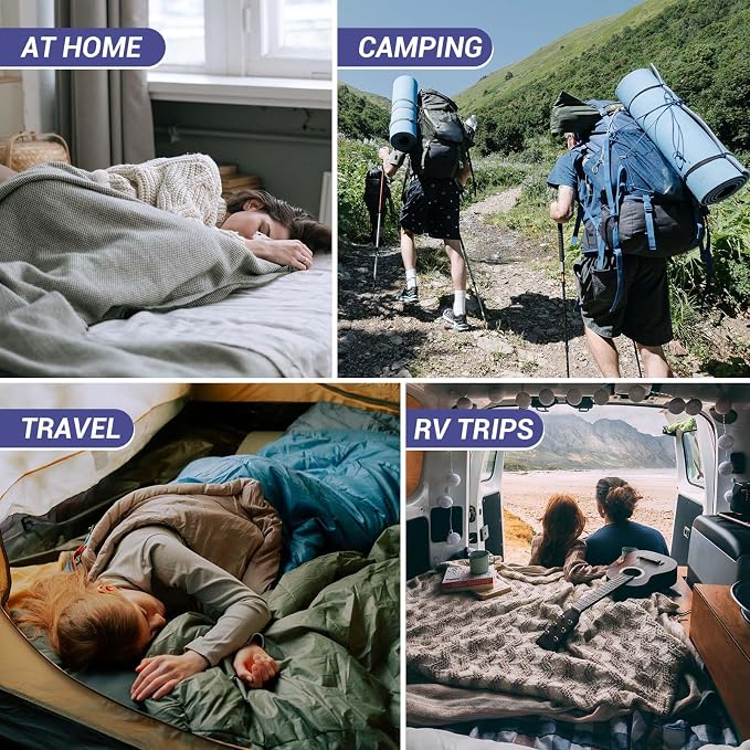 KingCamp Sleeping Bag for Adults Big and Tall, Cold Weather Camping Sleeping Bag with Soft 100% Cotton Flannel Lining, Portable Lightweight Outdoor Traveling & Car Camping