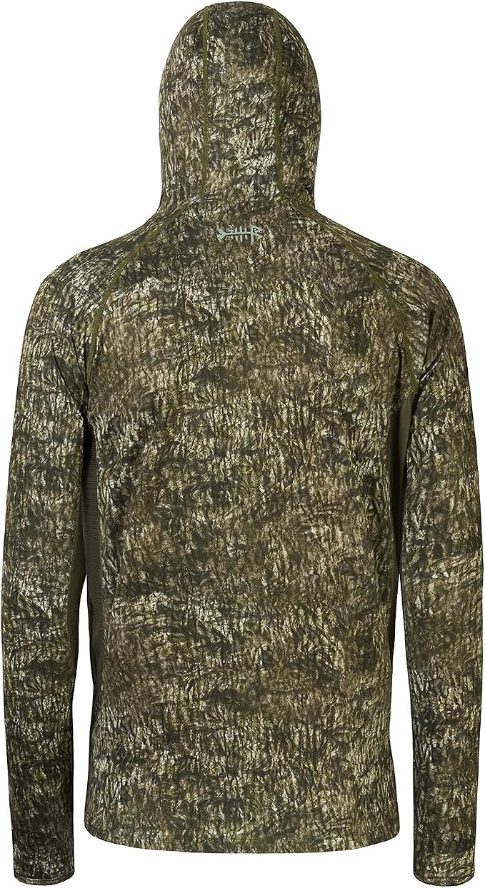 BASSDASH Men's UPF 50+ Camo Long Sleeve Hunting Fishing Hoodie Shirt