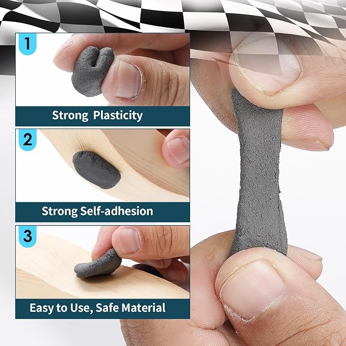 DZrudun Pinewood Car Weights Kit & Tungsten Putty-5oz Total(1oz Tungsten Weights Putty+4oz Derby Car Weights)+0.5oz Graphite Lubricant-Less Friction,No Drill All-in-One Derby Weights Kit for Max Speed