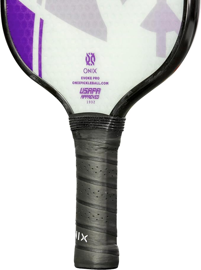 Onix Evoke Pro Composite Face Incredible Touch Maximum Control and Spin Pickleball Paddle – Polypropylene Honeycomb Core with Protective Edge Guard Widebody Shape