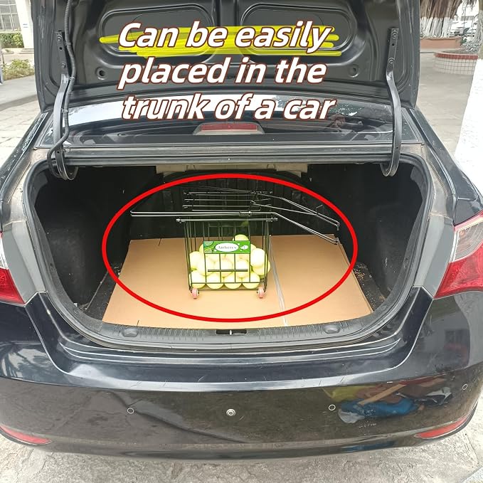 4th Improvements,Tennis Balls Hopper , Pickleball Hopper,75 Tennis Or 50 Picklel Capacity,Also As Ball Picker,Easy to Pick Up 30 Tennis Or Pickle in 1 Minute, Easily Placed in The Trunk of A Car