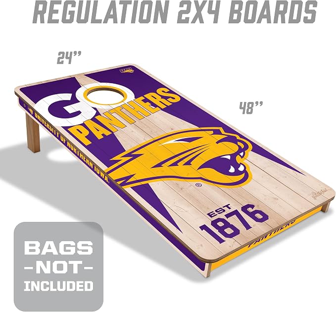 YouTheFan NCAA 2’ x 4’ Professional Wood Cornhole Game
