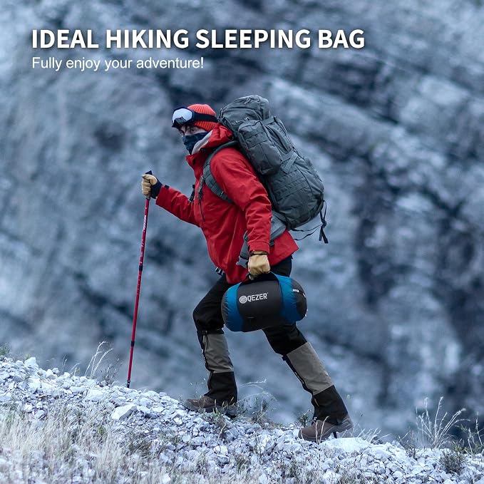 0 Degree Sleeping Bag for Adults 650 Fill Power Down Sleeping Bag for Cold Weather -20F / -8F / 0F / 10F Large Lightweight