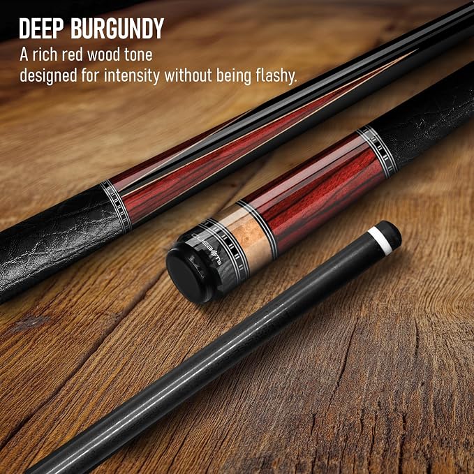 Series, Glass Fiber Pool Cue Stick, Uni-QR, 3/8-10, 5/16-18 Joint, Synthetic Leather Grip, 29" Glassfiber Shaft, 7-Layer Microfiber Tip