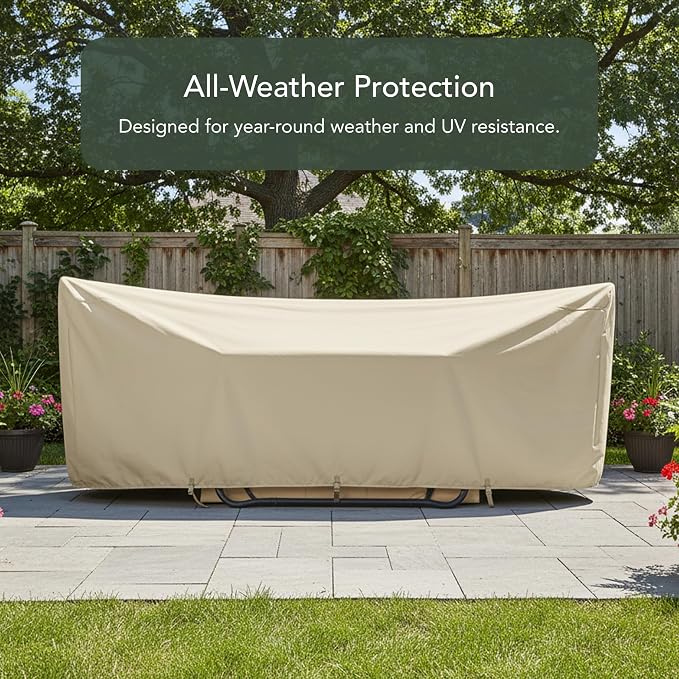 Covermates Elite Hammock Cover – Weather-Resistant 300D Polyester with Double-Stitched Seams, Adjustable Buckle Straps & Lightweight All-Weather Protection, 188W x 58D x 20H, Khaki