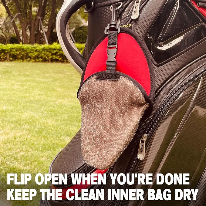 Golf Club Cleaner Bag and Telescopic Golf Ball Retriever for Water