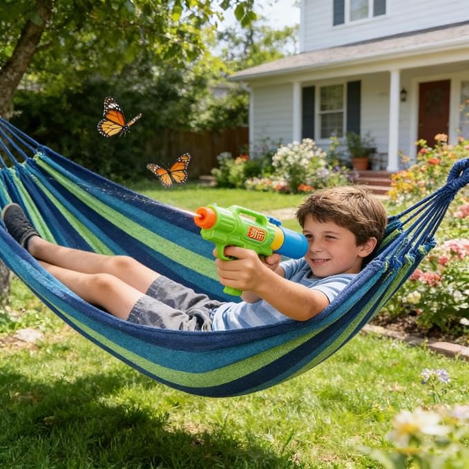 Outdoor Amacas Garden Camping Hammock,Hammock Portable with Carrying Bag for Patio Yard Garden Backyard Porch Travel ﻿