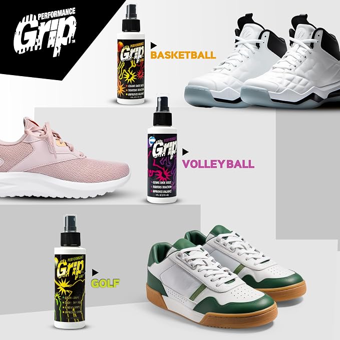 Performance Grip Spray for Golf – Club Grip Cleaner Boosts Traction, Rejuvenates & Extends Grip Life – Ideal for Golf Shoes, Clubs & Gloves (8oz - 2 pack)