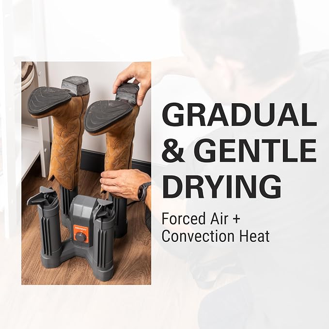 DryGuy Two-Pair Boot Dryer with Convection and Forced Air Drying, Compact Odor Control Design