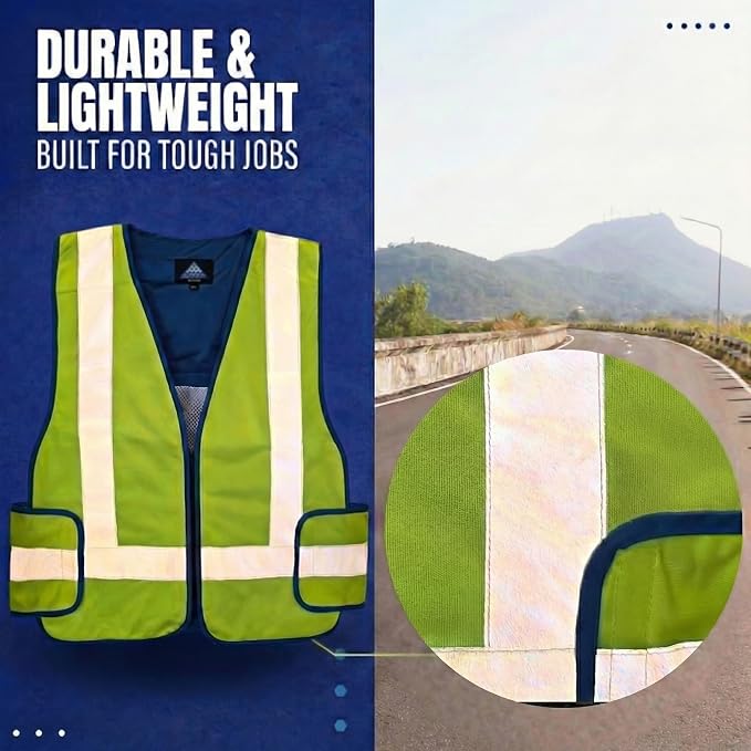 NYOrtho High Reflective Vest - Construction Vest - Universal Fit - ANSI/ISEA Class 2 - Sweat-Free With Reflective Material