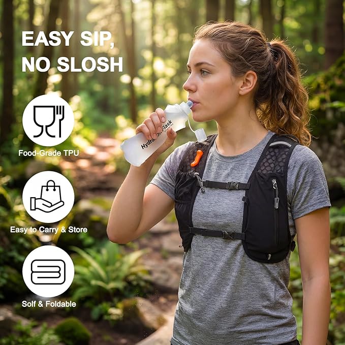 KUYOU Running Vest for Women & Men, Lightweight Hydration Backpack with 2L Water Bladder, Water Backpack for Trail Running, Hiking, Cycling & Marathon