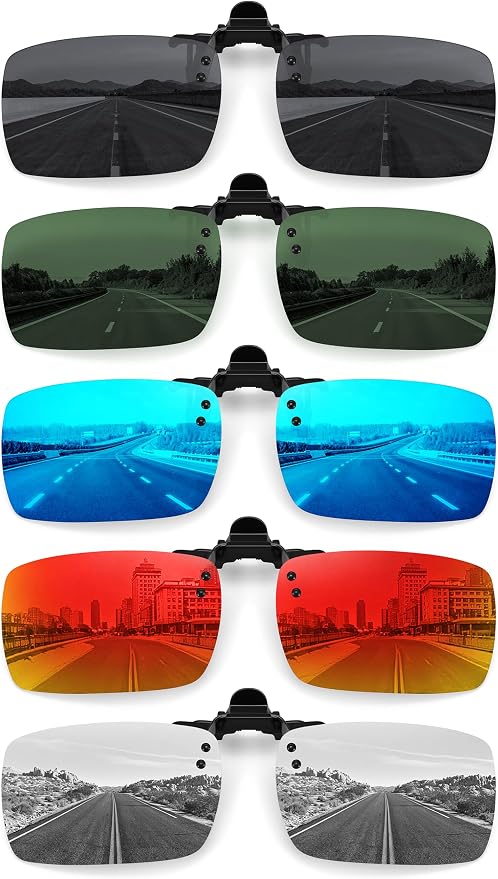 STORYCOAST Clip On Sunglasses for Men Women Polarized Fit Over Prescription Glasses Sports Fishing Driving