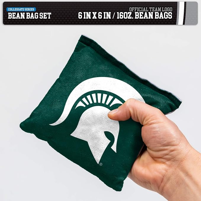 NCAA College Dual Sided Bean Bags by Wild Sports, 8 Count, Premium Toss Bags for Cornhole Set - Great for Tailgates, Outdoors, Backyard