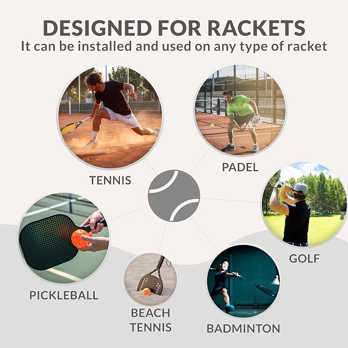 Palbea Padel Racket Grip Tape - Packs of 3/6/12/22/60. Padel Tennis Racket Grip Tape - Padel Tennis Grips Overgrip for Sweat Absorption & Non-Slip. Also Suitable as Tennis Racquet Grip Wrap Tape.