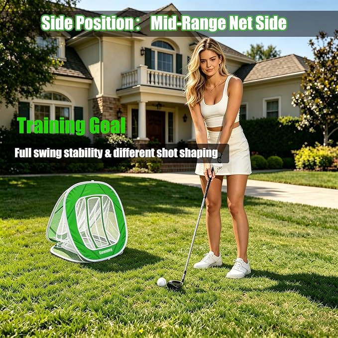 3-in-1 Pop Up Golf Chipping Net – Precision & Distance Trainer, Easy Indoor/Outdoor Setup – Ideal Gift