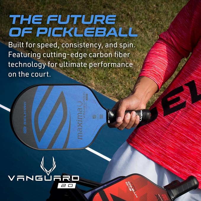 Selkirk Sport Vanguard Hybrid Pickleball Paddle | Carbon Fiber Pickleball Paddle with a Polypropylene X5 Core | Pickleball Rackets