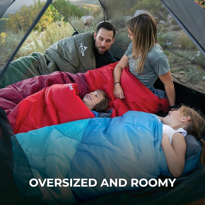 Teton Celsius XXL Sleeping Bag, Cold Weather Sleeping Bags for Adults and Kids, Camping Made Easy and Warm. Compression Sack Included