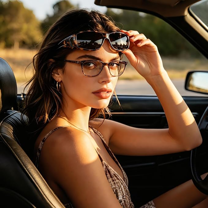 URUMQI Polarized Sunglasses Fit Over Glasses for Men Women, Wraparound Sun Glasses UV400 Protection for Driving Fishing