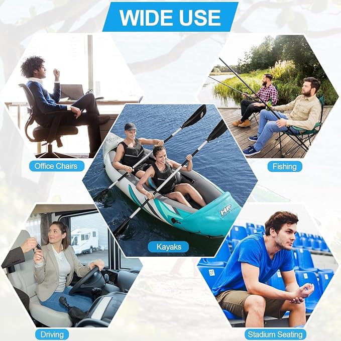 Anti Slip Kayak Seat Cushion,Thick Waterproof Seat Cushion Kayak Gel Seat Pad With Non-Slip Cover For Sit In Kayak Inflatable Kayak Canoe & Boat Kayak Accessories For Fishing Water Sports Outdoors