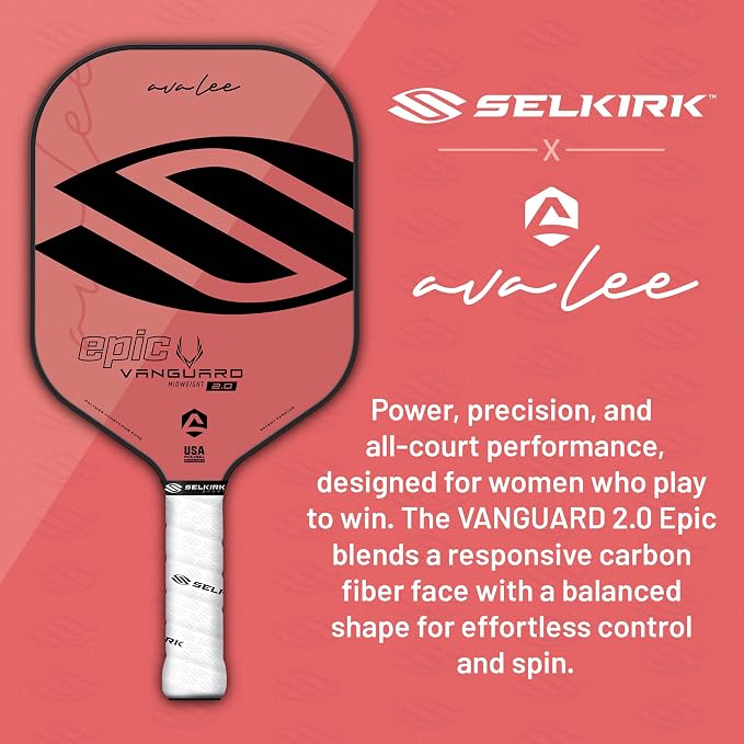 Selkirk Sport Vanguard Hybrid Pickleball Paddle | Carbon Fiber Pickleball Paddle with a Polypropylene X5 Core | Pickleball Rackets