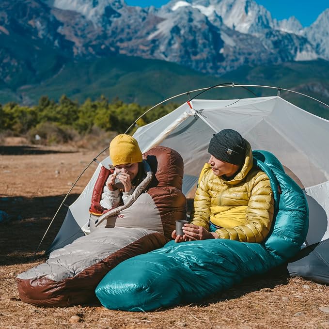 Naturehike 0 Degree RDS Down Mummy Sleeping Bag for Adults, 650 Fill Power, Cold Weather Backpacking Sleeping Bag for Camping, Hiking, -1℉ 18℉ 30℉, YKK Zipper