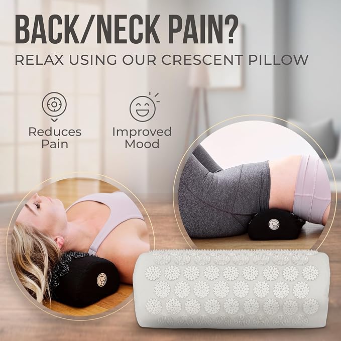 Acupressure Mat and Pillow Set with Mini Pad – Full Body Pain Relief | Mini pad targets hard-to-reach areas like feet, hands and neck for precise pressure relief