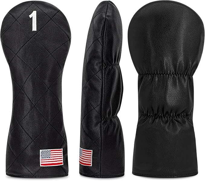 Golf Club Covers for Driver, Fairway, Hybrids - 3 Options - Golf Driver Headcover/Golf Fairway Wood Head Cover/Hybrid Headcover for Men/Women Golfer