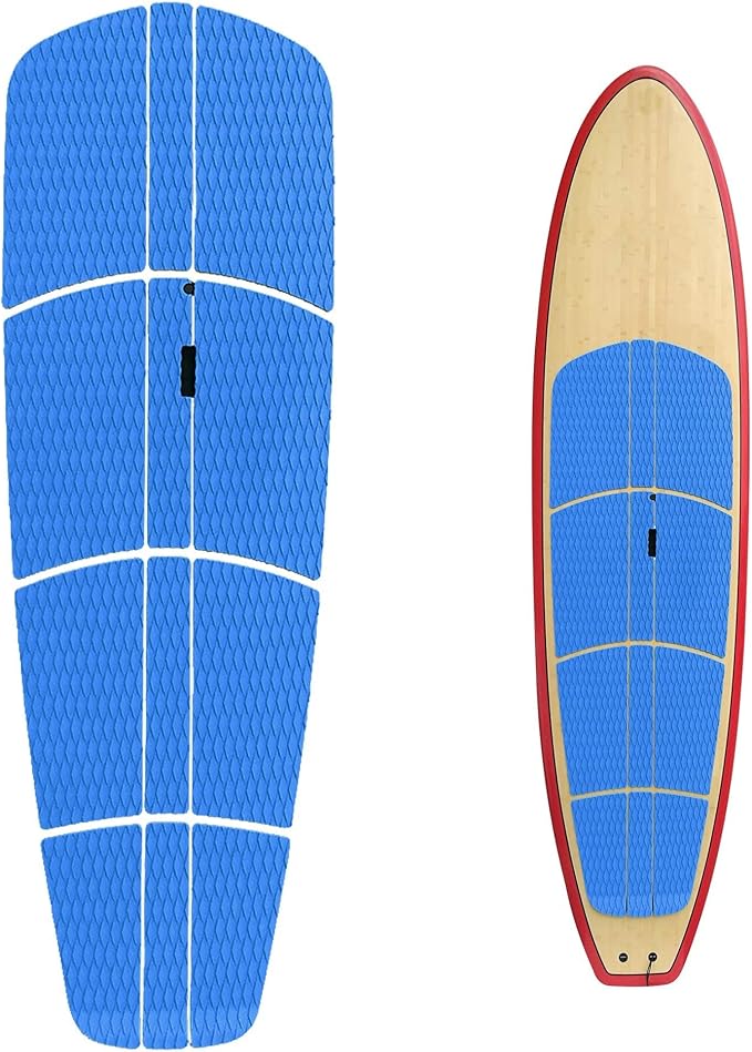 Abahub 12 Piece Surf SUP Deck Traction Pad Premium EVA with Tail Kicker for Paddleboard Longboard Surfboard Black/Blue/Gray/Navy Blue/Orange/White