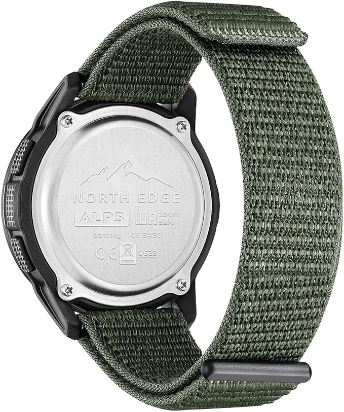 DIDITIME Tactical Watches for Men, Military Watches for Men, Waterproof 164FT, Fitness Watch, Mens Digital Watches with Compass, Metronome, Pedometer, Lightweight Breathable Nylon Watch
