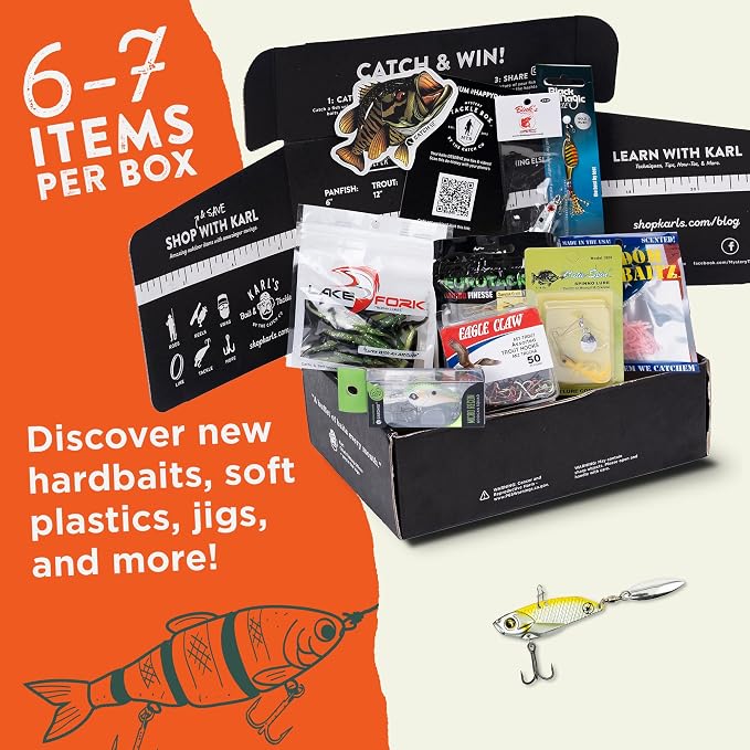 Catch Co Mystery Tackle Box Panfish & Trout Fishing Kit | Panfish, Trout, Perch, Sunfish, Bluegill, Fishing Gift, Fishing Gifts for Men, Lures, Baits