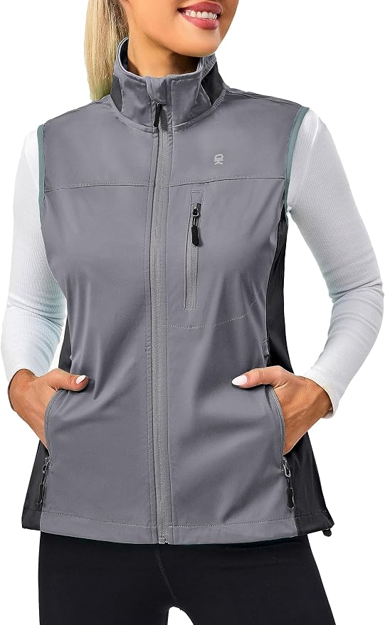 Little Donkey Andy Lightweight Cycling Vest Windproof Sleeveless Jacket for Women Water-Repellent Stretch Vest for Running