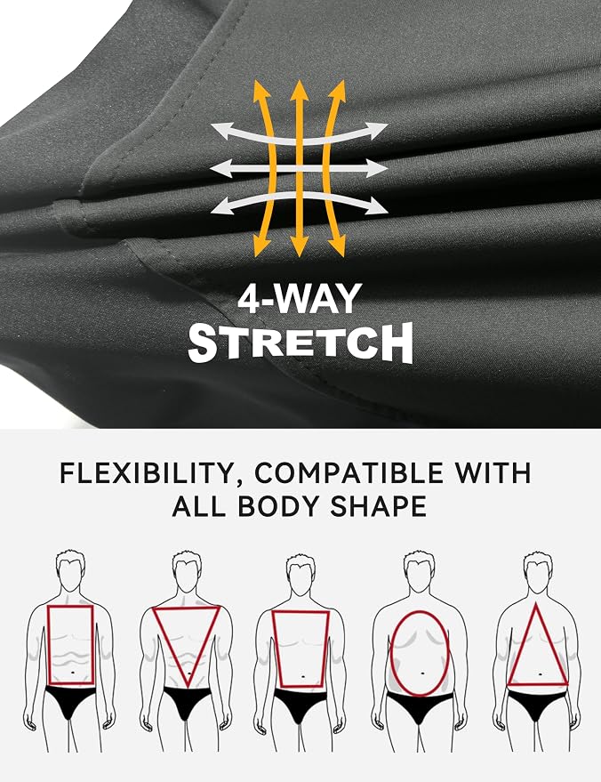 Little Donkey Andy Men's Lightweight Softshell Vest, Windproof Sleeveless Jacket for Running, Hiking, Cycling, Golf