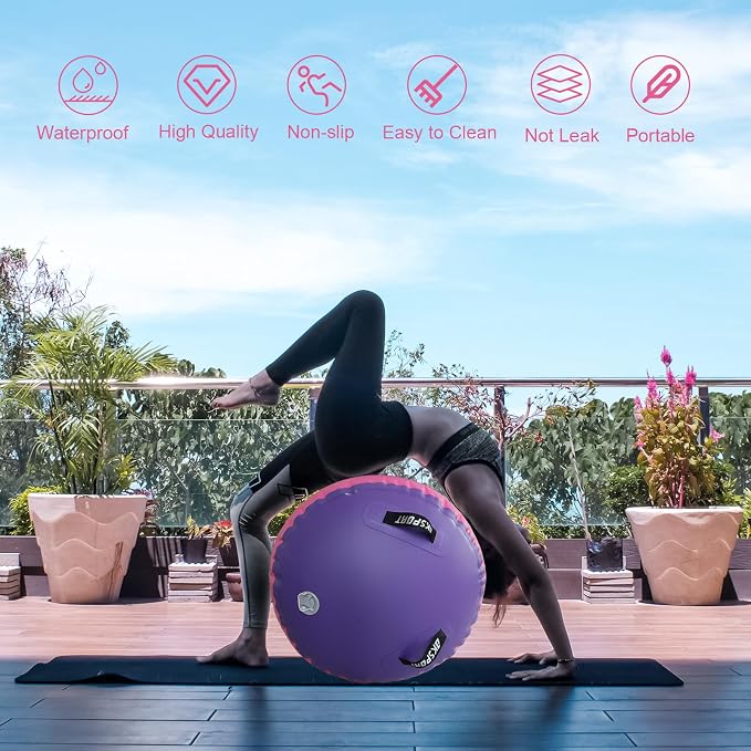 AKSPORT Air Roller Gymnastics Air Barrel for Backbends and Back Handsprings Exercise Training with Electric Air Pump for Home Use/Yoga/Cheerleading/Tumbling/Back Walkovers