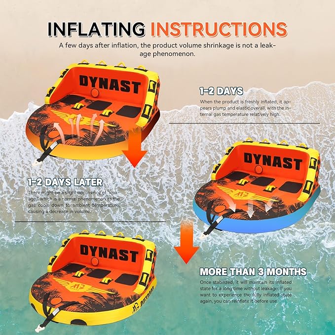 XGeek Towable Tubes for Boating, 1-4 Person Boat Tubes for Tubing, Heavy-Duty Inflatable Boat Tubes and Towables, Multi-Style Secure Sofa & Classic Donut with Stronger 840D Nylon Cover