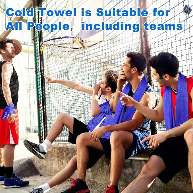 Sukeen Cooling Towels for Neck and Face(40"x12"), 30pack Bulk Cooling Towels for Hot Weather,Quick Dry Soft Breathable Sweat Towels for Sports Gym Yoga Golf and More Activities