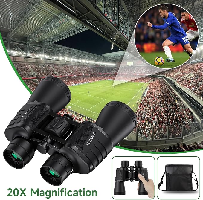 20x50 High Powered Binoculars for Adults, Waterproof Compact Binoculars with Low Light Vision for Bird Watching Hunting Camping Travel Cruise Hiking Sports Stargazing, Christmas Birthday Gifts for Men