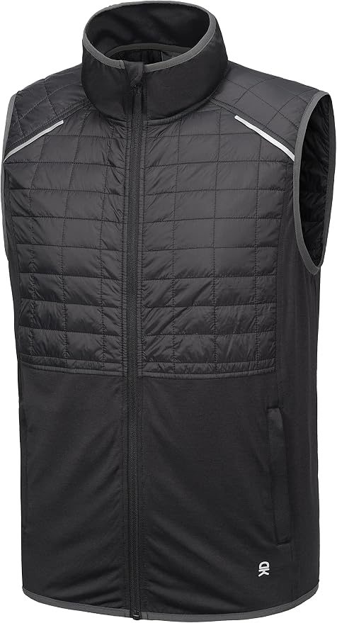 Little Donkey Andy Men's Lightweight Golf Vest Warm Outdoor Sleeveless Jacket for Hiking Travel Running Casual