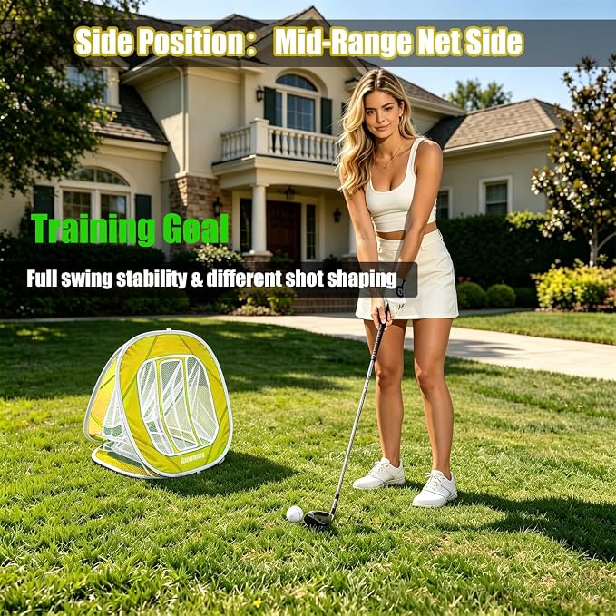 3-in-1 Pop Up Golf Chipping Net – Precision & Distance Trainer, Easy Indoor/Outdoor Setup – Ideal Gift