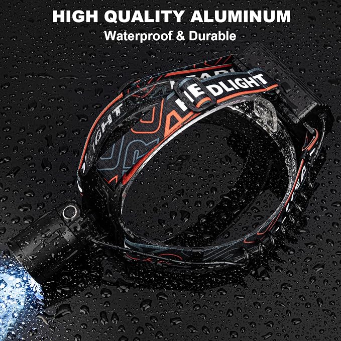 Bitlyle Rechargeable Headlamp Super Bright LED Head Lamp, 2Pack 99000 Lumens Headlamps with 7 Modes, 90° Adjustable Focus Headlight for Forehead Hard Hat Waterproof for Camping Hunting Hiking