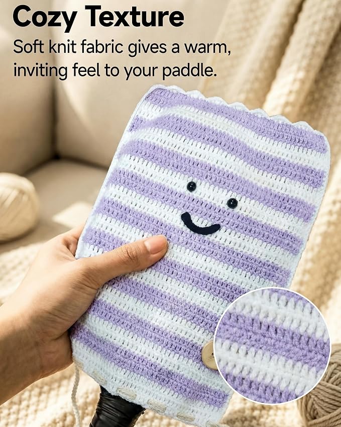 Crochet Pickleball Paddle Cover Gift - Handmade Case for Women&Men - Cute Accessories with Prensent Bag - Ready to Wrap for Players, Friends & Family, Thoughtful Holiday Crochet Set