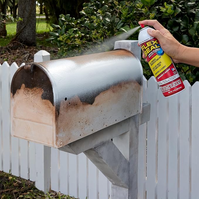 Flex Seal, 14 oz, White, Stop Leaks Instantly, Waterproof Rubber Spray On Sealant Coating, Perfect for Gutters, Wood, RV, Campers, Roof Repair, Skylights, Windows, and More