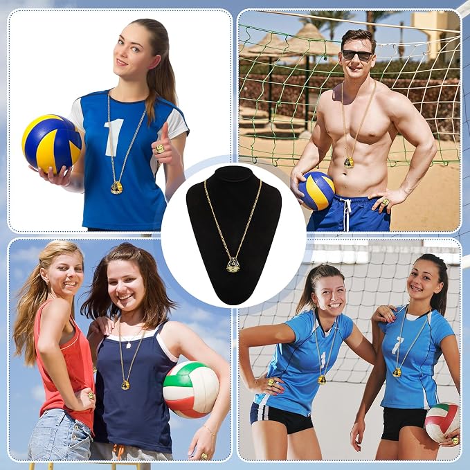 Highergo 10 Pcs Basketball Softball Baseball MVP Dancer Champion Trophy Ring with Display Stand Star Football Soccer Volleyball Golf Cheerleading Bowling Track Field