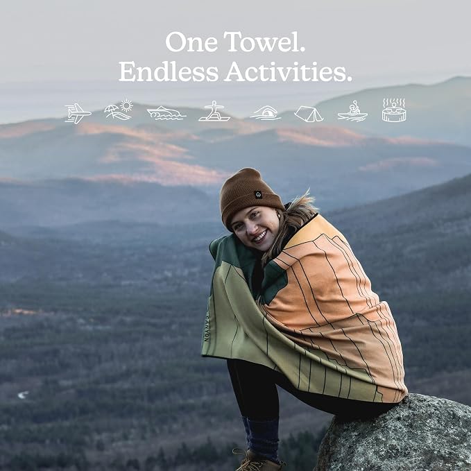 Nomadix Original Towel - National Parks- Perfect for Beach, Pool, Travel, Camping, Yoga - Made with Recycled Materials - Super Absorbent - Sand Resistant